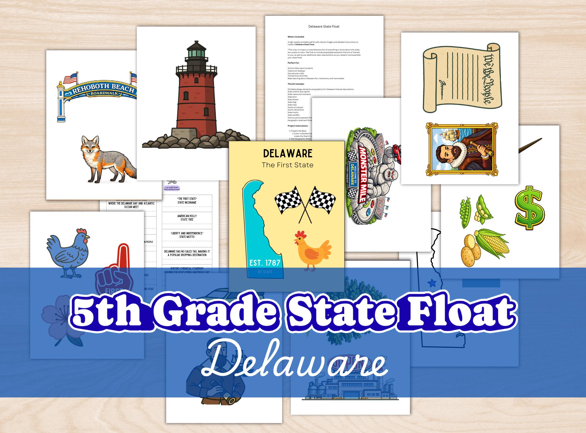 Delaware 5th Grade State Float Kit - Etsy