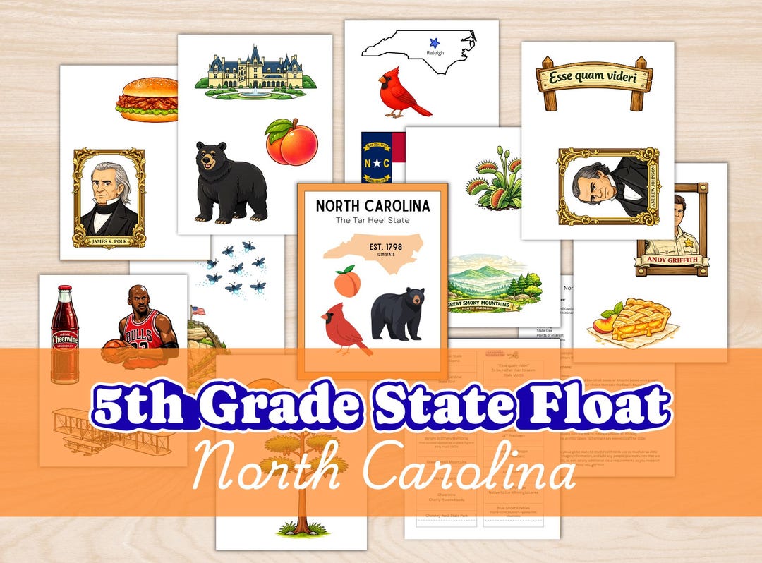 State Float Kit North Carolina 5th Grade State Float Kit - Etsy