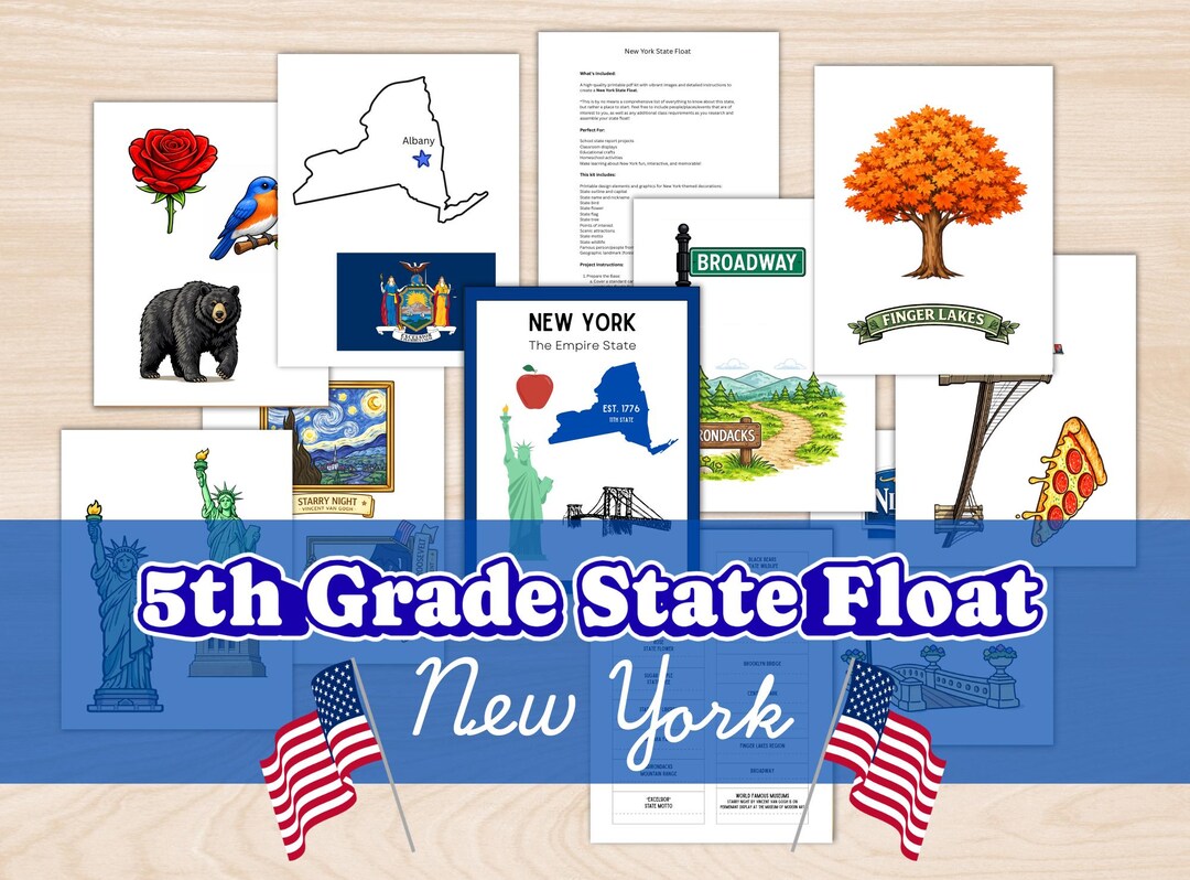 New York 5th Grade State Float Kit - Etsy