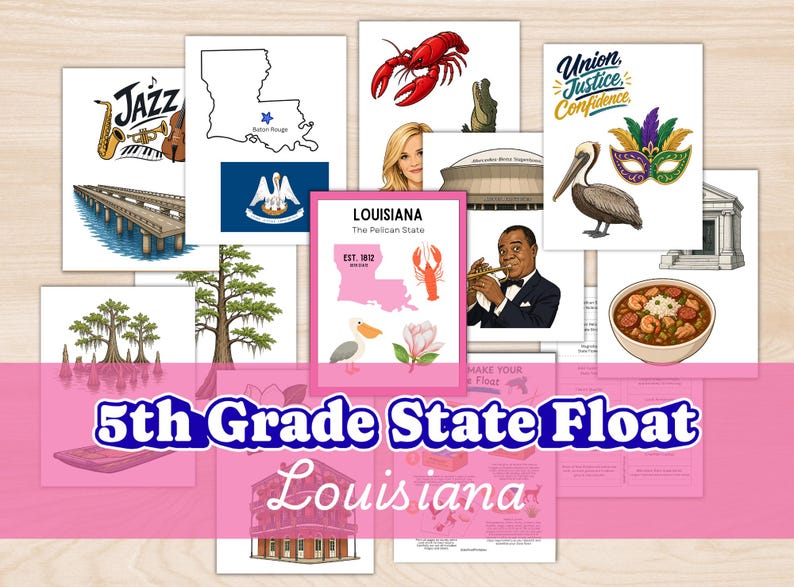 State Float Kit Louisiana 5th Grade State Float Kit - Etsy