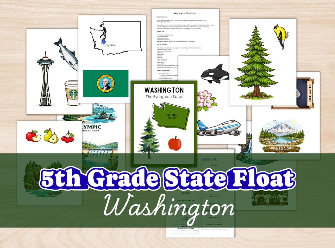 State Float Kit Washington State 5th Grade State Float Kit - Etsy