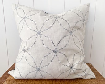 Mae Circles Pillow Cover | Teal Pillow | Stripes | Farmhouse | Modern | Boho | Country | Cottage