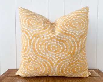 Denver Brazilian Yellow Pillow Cover | Farmhouse | Boho | Moroccan | Tan | Light Brown | Modern | Country | Cottage | Vintage | Heirloom