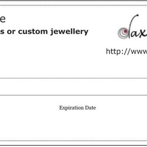 May include: Gift certificate for a dax bead art class or custom jewelry. The certificate is white with black text and a black border. The text "delight with difference" is below the title. The certificate has fields for "To", "From", "Authorized Signature", and "Expiration Date". There is a QR code in the top right corner and a logo for dax bead art with the website address "http://www.daxdesigns.com.au".
