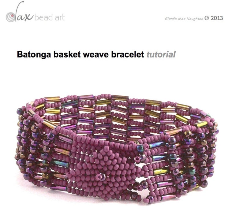 Batonga herringbone basket weave beaded bracelet tutorial and Etsy