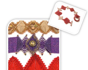 Diamonds are a girl's best friend: beaded diamond shapes instant downloadable PDF pattern and instructions