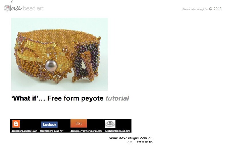 What if... using freeform peyote in beadwork designs tutorial and gallery: Instant Downloadable PDF File image 2