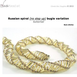 Russian spiral beaded bugle rope no step variation tutorial image 2