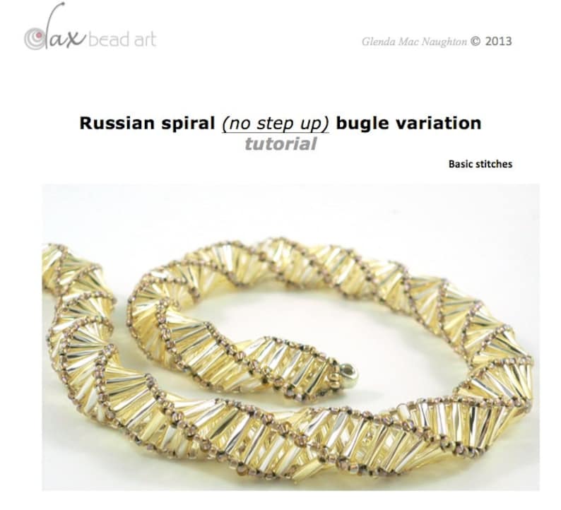 Russian spiral beaded bugle rope no step variation tutorial image 2