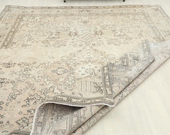 8x11 Oushak Turkish Rug: Handmade Wool Vintage Area Rug, Kitchen Rug, Handmade Area Rug, Living Room Rug, Oversize Rug, Floor Rug