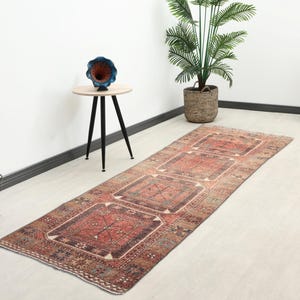 3x11 Oushak Rug, Natural Runner, 3x11 Runner Rug,Vintage Rug, Turkish Rug, Turkish Runner, Vintage Runner, Oushak Runner, Hallway Runner Rug