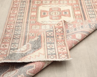 Vintage Turkish Oushak Runner Rug 3x10: Anatolian Hallway Decor, Hallway Runner, Antique Runner, Wool Runner, Faded Runner, Runner