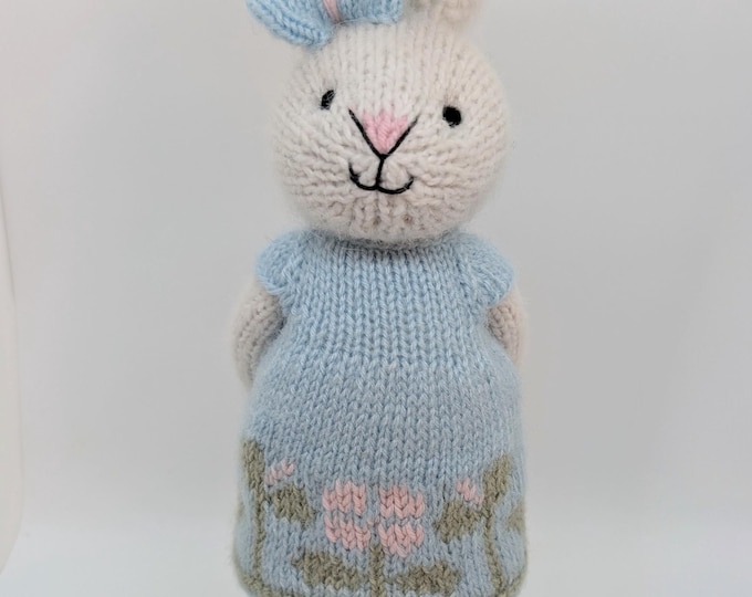 White Girl Bunny in Pale blue Dress with Bloomers.