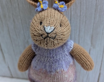 Brown Girl Bunny in Pastel Purple Dress