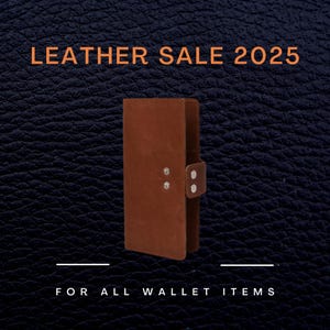 Cartera larga de cuero genuino hecha a mano para hombre / El mejor regalo para ella / Cartera de cuero plegable / Tarjetero / Cartera para móvil