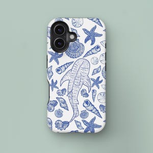 Requin baleine Coque pour iPhone 16 15 14 13 12 Pro Max MagSafe, Coque pour Samsung Galaxy S25 S24 Beach Lovers