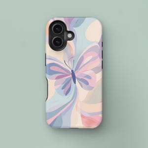 Butterfly Phone Case For iPhone 16 15 14 13 12 Pro Max MagSafe Phone Case, Samsung Galaxy S25 S24 Beach Lovers Phone Case