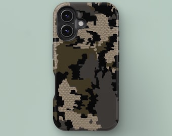 Tactical Camo Phone Case For iPhone 16 15 14 13 12 Pro Max MagSafe Phone Case, Samsung Galaxy S25 S24  Phone Case