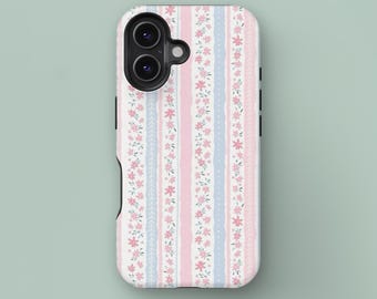 Funda con estampado floral a rayas para iPhone 16, 15, 14, 13, 12 y 11 Pro Plus, Mini Max, con MagSafe y funda para Samsung Galaxy S25, S24 y S23