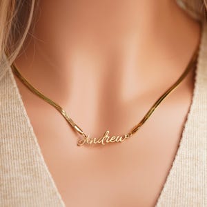 Personalisierte Name Halskette, personalisierter Schmuck, Weihnachtsgeschenk für Sie, Benutzerdefinierte Name Halskette, Weihnachtsgeschenk, 18K Gold / Silber / Rosegold