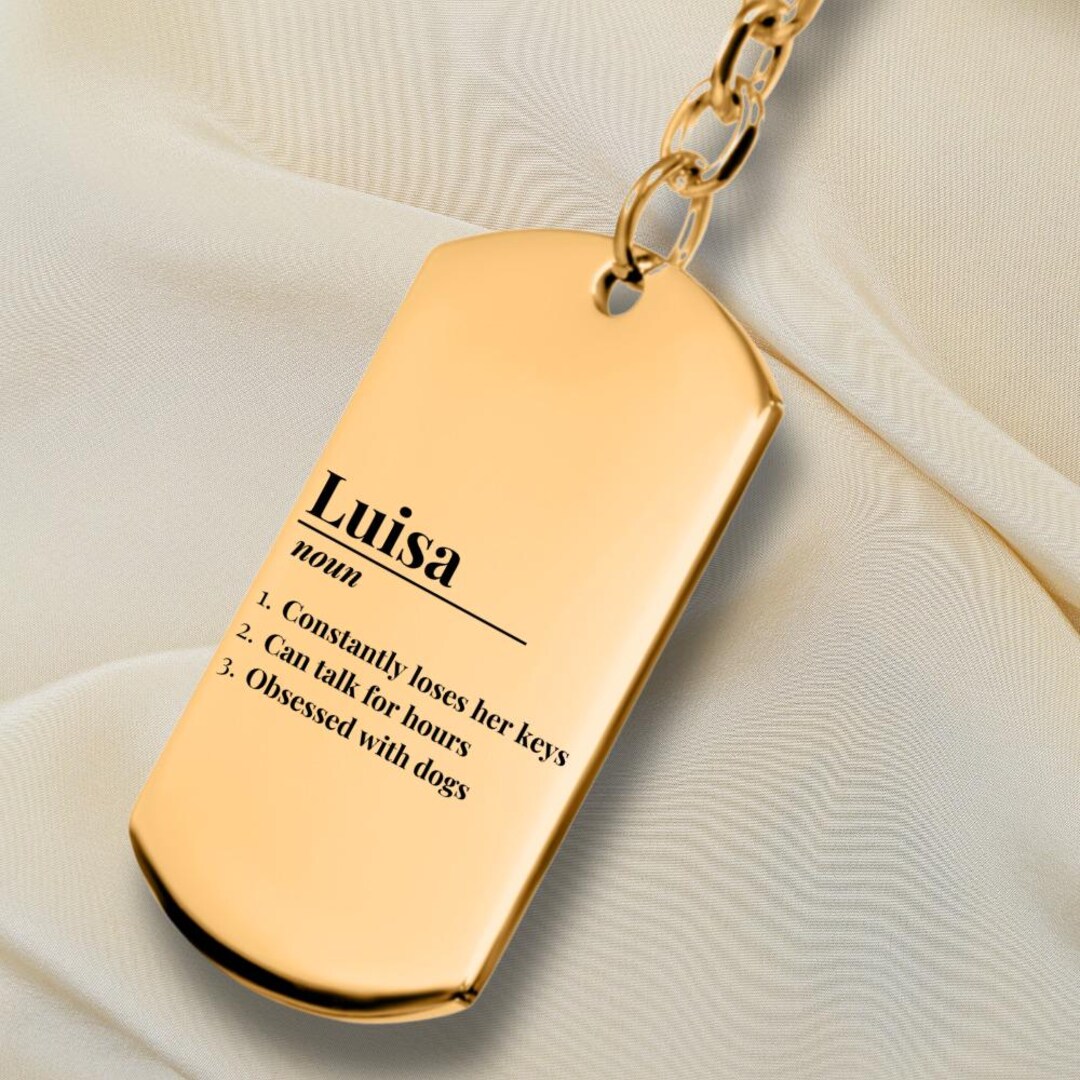 Personalised Name Definition Keychain, Custom Keychain, Personalized ...