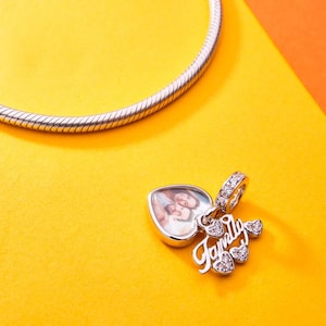 Heart Charm With Custom Photo, Personalized Charm For Bracelet And Necklace, Personalized Memorial Charm, Unique Memorial Gift, Gift For Her