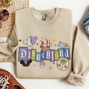 WDW Cartoon Embroidered Sweatshirt, Mk Mouse Embroidered Shirt, Magic Kingdom Hoodie, Cartoon Characters Shirt, WDW  Fan Gift