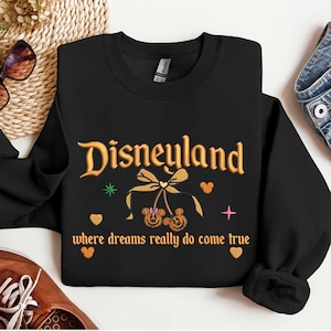 Halloween Pumpkin WDW Mouse Bow Embroidered Sweatshirt, Halloween WDW Cartoon Embroidered Shirt, Magic Kingdom Hoodie, Spooky Season Gift