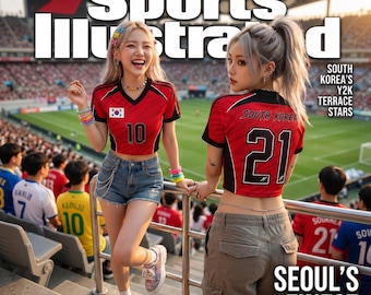 Korea Soccer Crop Jersey Personalized Name Number, World Cup 2026 Outfit
