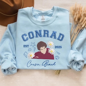Conrad Cousin Beach Embroidered Sweatshirt, Summer I Pretty Embroidered Shirt, East Coast Beach Shirt, Summer Vibes Hoodie, Movie Fan Gift