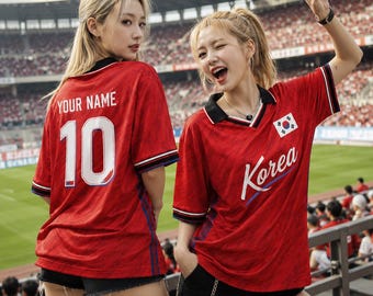 South Korea Football Jersey Custom Name Number, World Cup 2026 Personalized Top