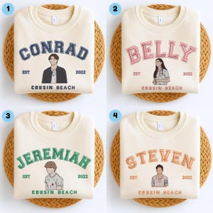 TV Series Embroidered Sweatshirt, Cousins Beach Embroidered Shirt, East Coast Beach Shirt, Funny Beach Hoodie, Movie Fan Gift