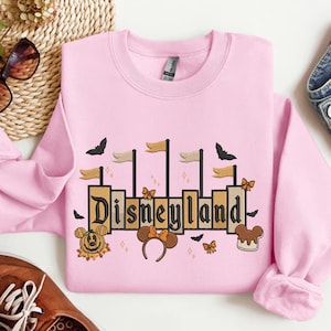 Sweat brodé dessin animé Halloween WDW, chemise brodée souris Halloween MK MN, sweat à capuche Magic Kingdom, cadeau de saison effrayante