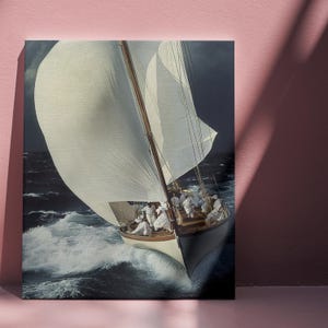 Segelboot Wand Kunst Druck, Ocean Racing Kunst, Yacht Leinwand Druck, Nautische Kunst, Maritime Dekoration, Küsten Geschenk, Seemann Geschenk, Meer Liebhaber Geschenk