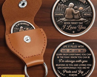 Personalized To My Grandson Pocket Hug, Never Forget Gift, Custom Grandma Grandson With Names, Family Keepsake, e831Lg9b