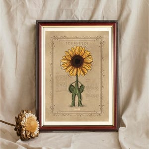 TOURNESOL / AFFICHE BOTANIQUE