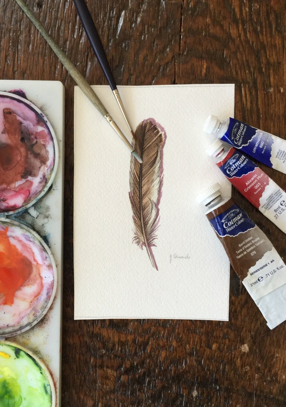 Sparrow Feather Study Original Watercolour Feather Study - Etsy Sparrow Feather Study Original Watercolour Feather Study - Etsy