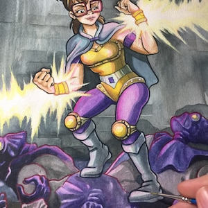 Irma Teenage Mutant Ninja Turtles fan art oryginalna akwarela Irma TMNT