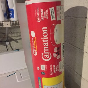 Etiqueta de leche seca instantánea de clavena vintage cortada a medida: Suministro artesanal