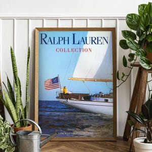 Póster de revista de moda, póster de revista de moda vintage, lienzo de moda retro, impresión de moda de lujo, Ralph Lauren antiguo, lienzo para pared.