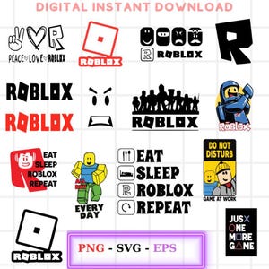 Roblox Svg Bundle, Robot Svg, Gaming Svg Files for Cricut, Roblox Png, Roblox Boy Svg, Birthday Svg, Roblox Font, Roblox Clipart, Svg, Png.