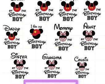 Birthday Boy Family Svg, Mouse Happy Birthday Svg, Birthday Family Svg, Birthday Boy Svg, Digital Downloads