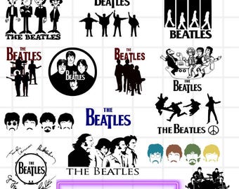 The Beatles SVG Bundle, Svg Png Dxf Eps Pdf, Cut File For Cricut, Instant Downloads, Printable Art Work, Tshirt Decals Stickers DIY!