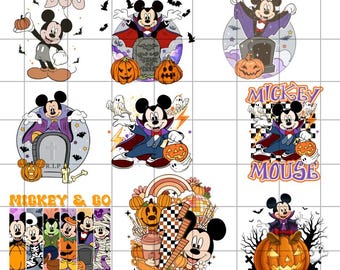 Mouse Halloween Png Bundle, Horror Mickey Digital File, Disney Spooky Season Clipart, Cartoon Movie Pumpkin