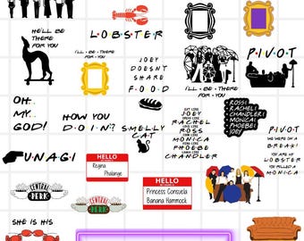 Friends Svg Bundle, Friends TV Show Bundle, Font Friends, Layered files, Cricut svg files, Svg For Cricut,