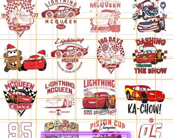 Cars Svg, Lightning McQueen Svg, Cars Svg Files For Cricut, Lightning McQueen Cut Files, Cars Png, Layered SVG Bundle, Cars For Cricut