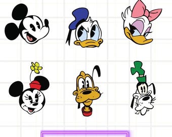 Mickeyy And Friends Bundle Svg, Mickeyy svg, Goofy Png, Duck Cut File, Pluto Image, Svg Fot Cricut