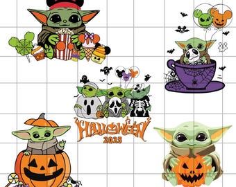 Yoda Halloween 2025 Svg Bundle, Horror Baby Digital File, Star Wars Pumpkin Clipart, Trick Or Treat Png Bundle, Svg For Cricut