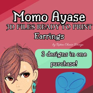 Momo Ayase Earrings 3D-files STL