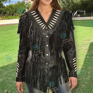 Women Fringed Genuine Leather Festival Jacket, Women Western Suede Leather Wear Fringe Vintage Coat, Ladies  jacket, Fringe Jacket,